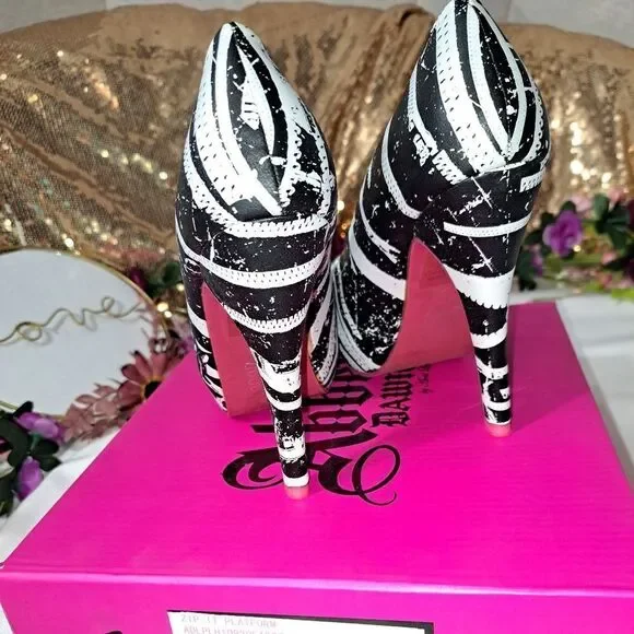 NIB Abbey Dawn Zip It Platform Heel - Picture 4 of 10